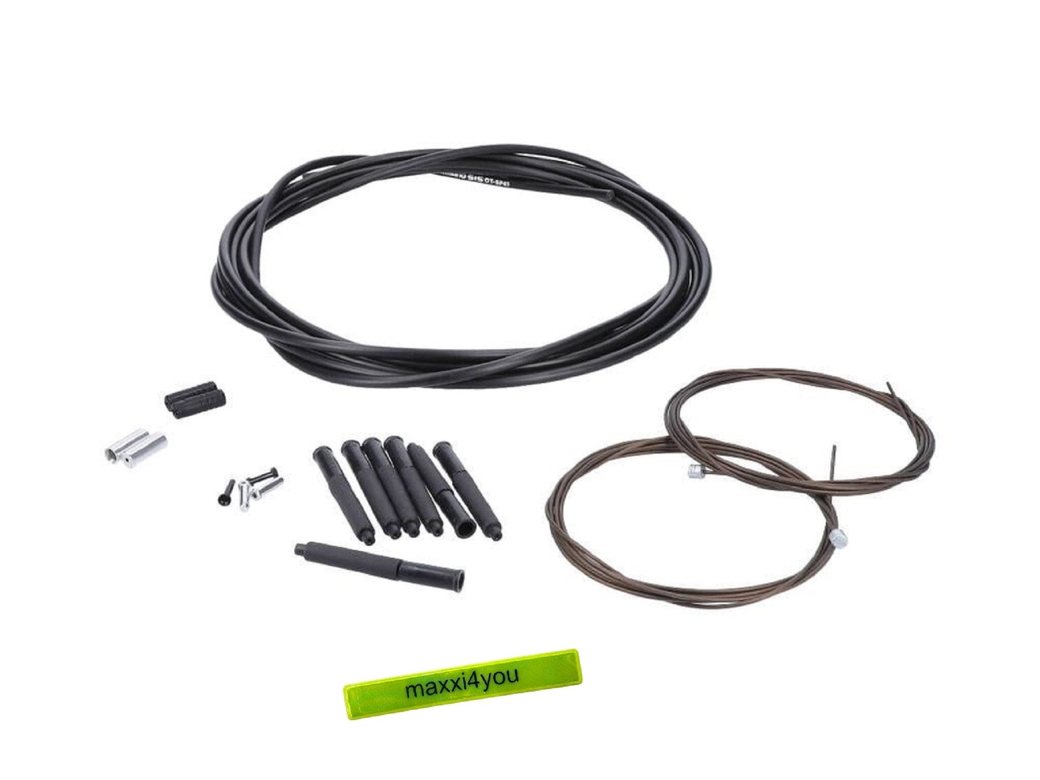 maxxi4you Schaltzug Shimano MountainBike XTR Schaltzug Set inkl. maxxi4you Reflexband