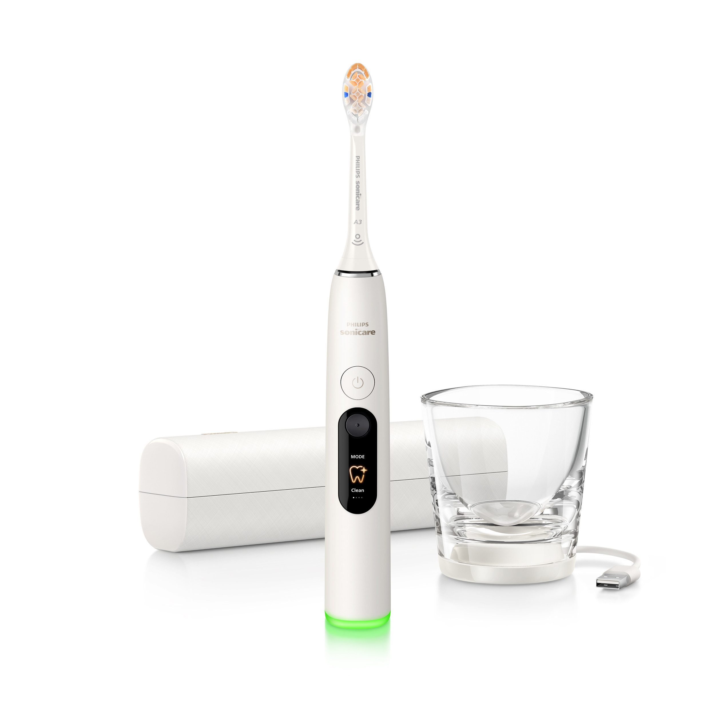 Philips Sonicare Elektrische Zahnbürste DiamondClean 8500 HX8513/11, Aufsteckbürsten: 1 St.