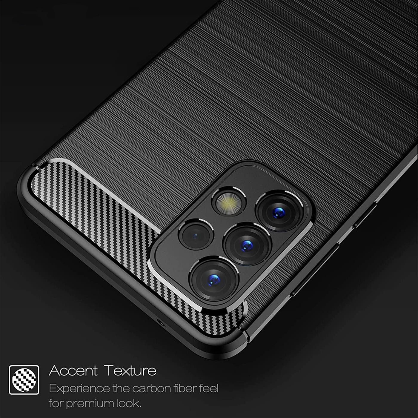 CoolGadget Handyhülle Carbon Handy Hülle für Samsung Galaxy A33 5G 6,4 Zoll, robuste Telefonhülle Case Schutzhülle für Samsung A33 Hülle