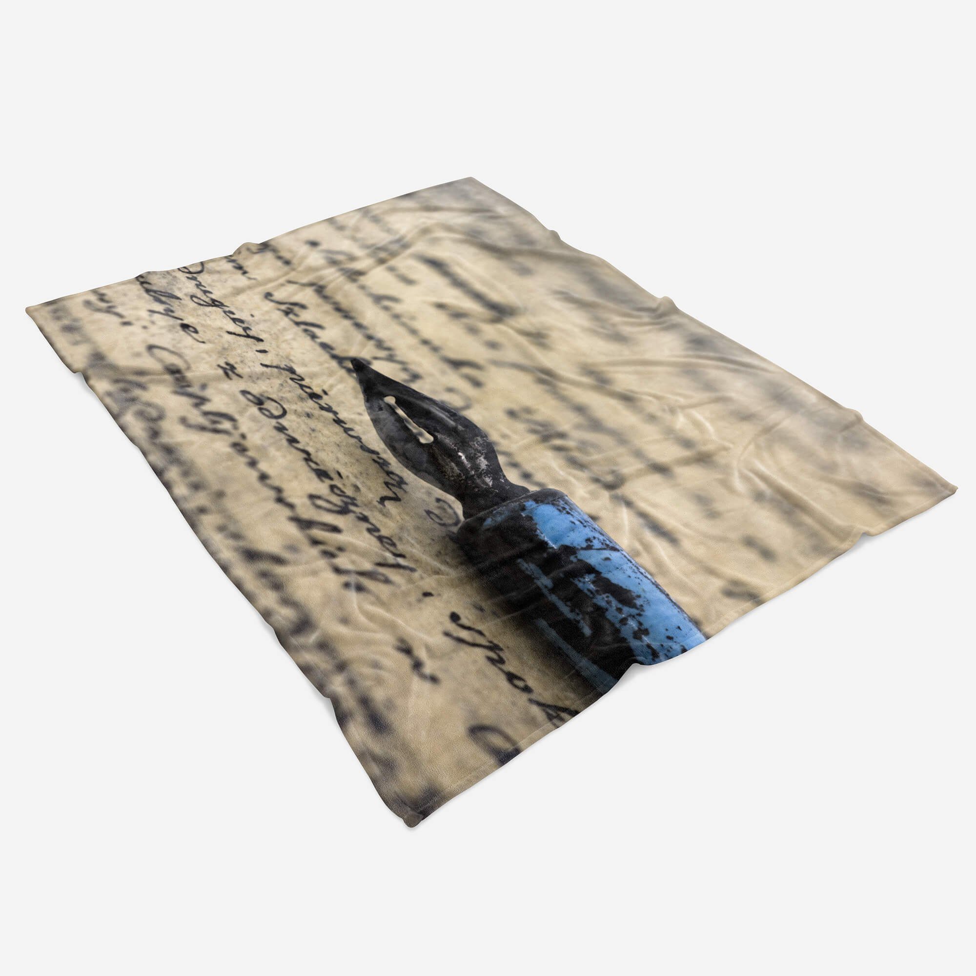 Fotomotiv Fotokunst (1-St), Baumwolle-Polyester-Mix Schreibf, Handtücher Art Strandhandtuch Saunatuch Sinus mit Kuscheldecke Handtuch Handtuch