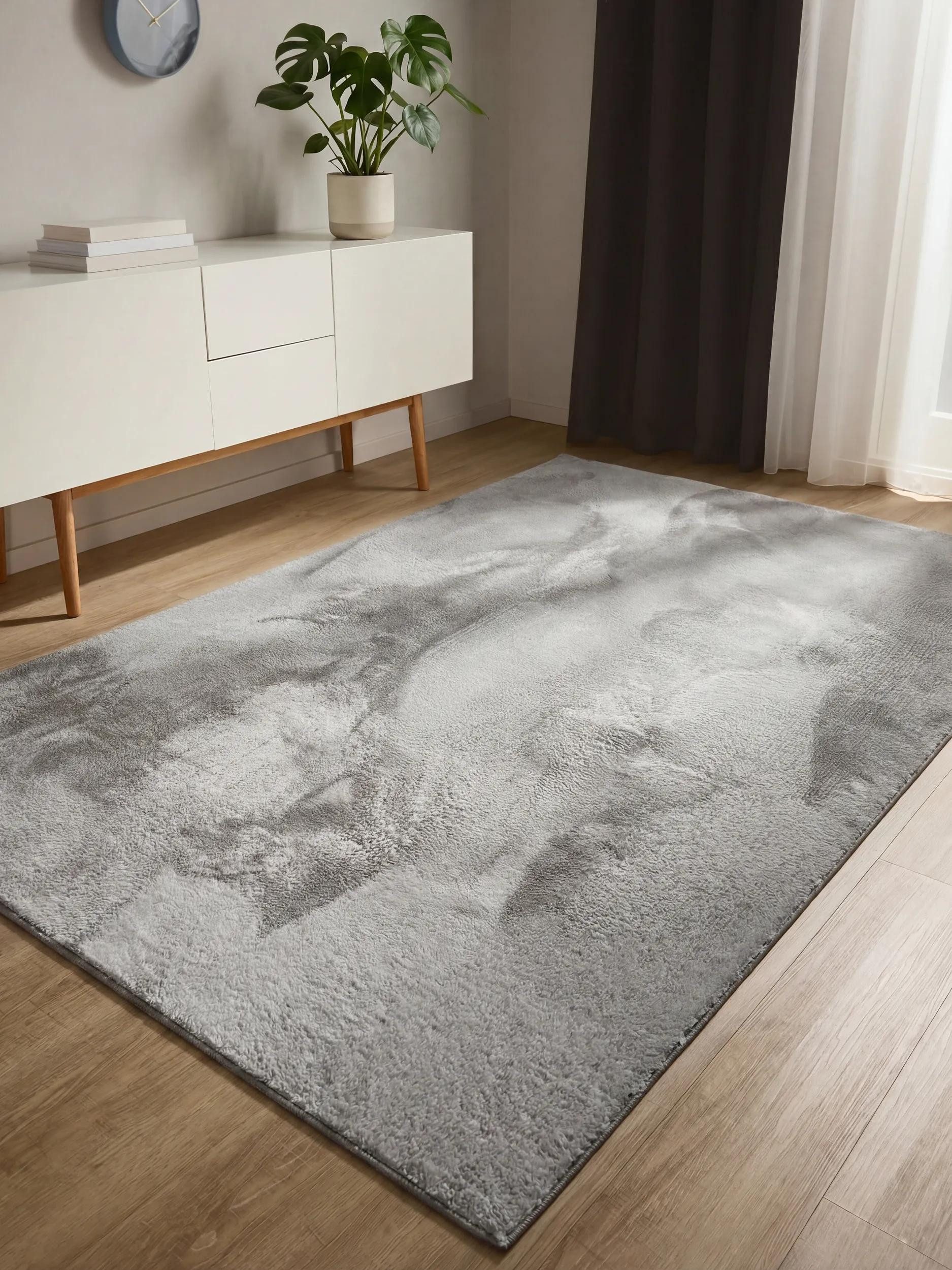 benuta Fellteppich Furry, rechteckig, Höhe: 11 mm, Teppich Wohnzimmer, Esszimmer, Schlafzimmer, Flur, Weich, Rutschfest