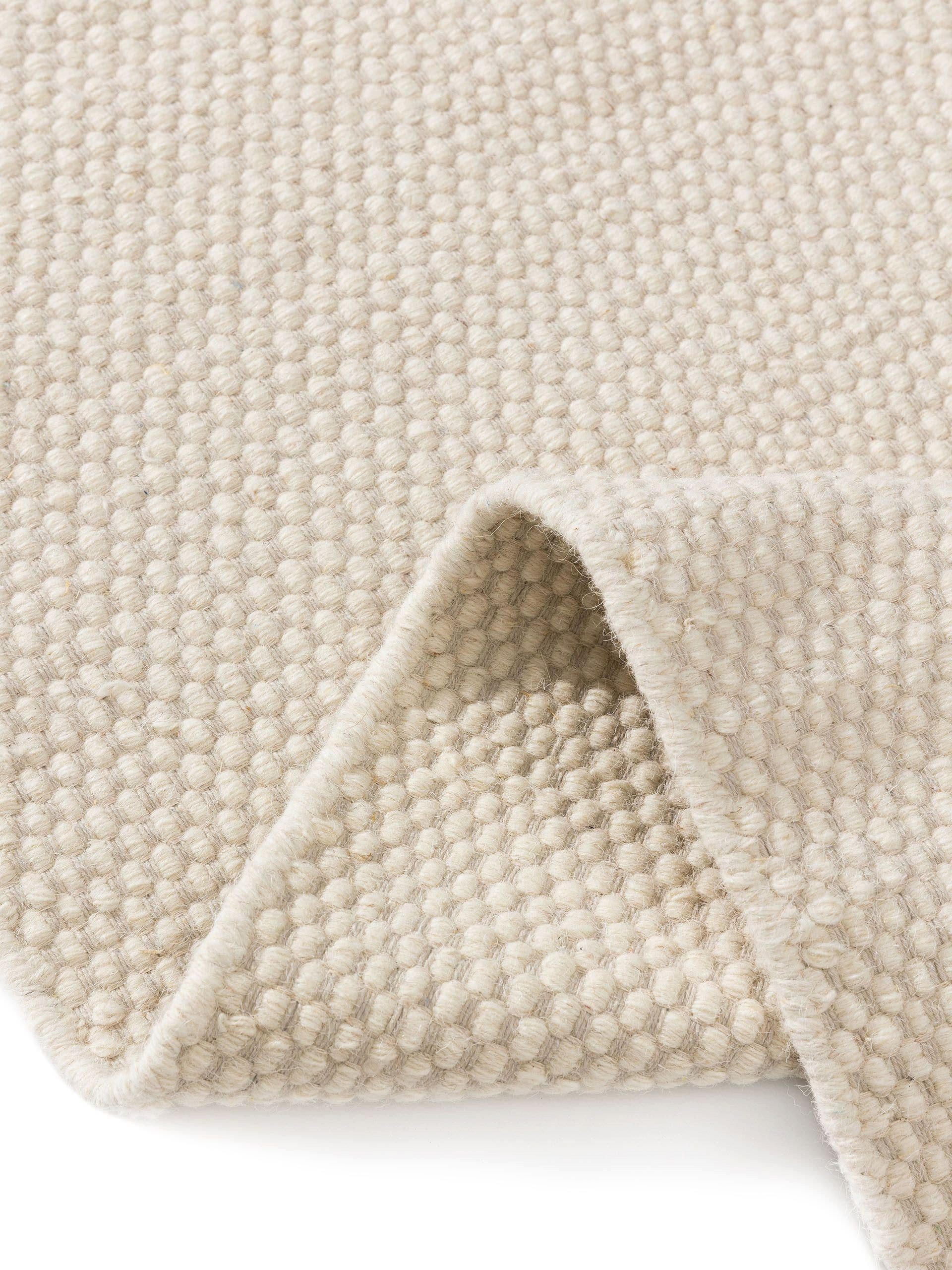 benuta Wollteppich Rocco, quadratisch, Höhe: 5 mm, Kunstfaser, Berber, Ethno-Style, Wohnzimmer