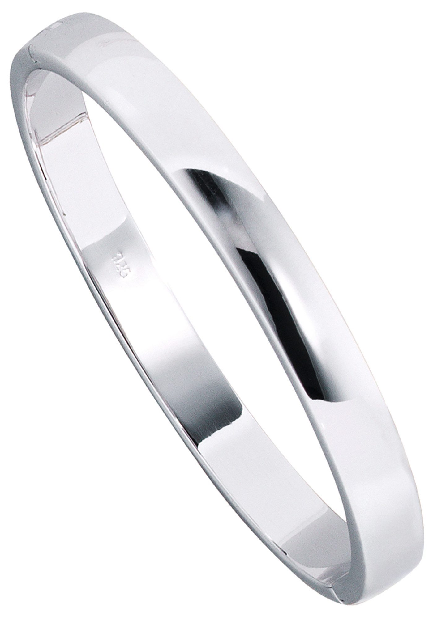 JOBO Armreif Armband oval, 925 Silber rhodiniert 20 cm
