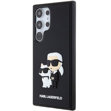 KARL LAGERFELD Handyhülle Case Galaxy S24 Ultra 3D Kunststoff schwarz 6,8 Zoll, Kantenschutz