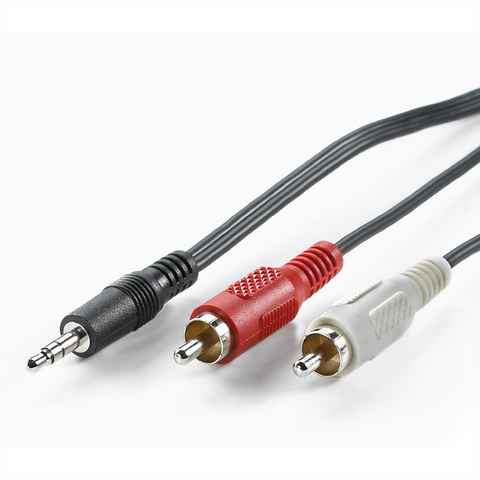 VALUE 3,5mm (ST)-zu-Cinch (2x ST) Kabel Audio-Kabel, Klinke 3,5 mm, 3-polig Stereo (Mini-Klinke) Männlich (Stecker), Cinch (RCA) Männlich (Stecker) (500.0 cm), 5m