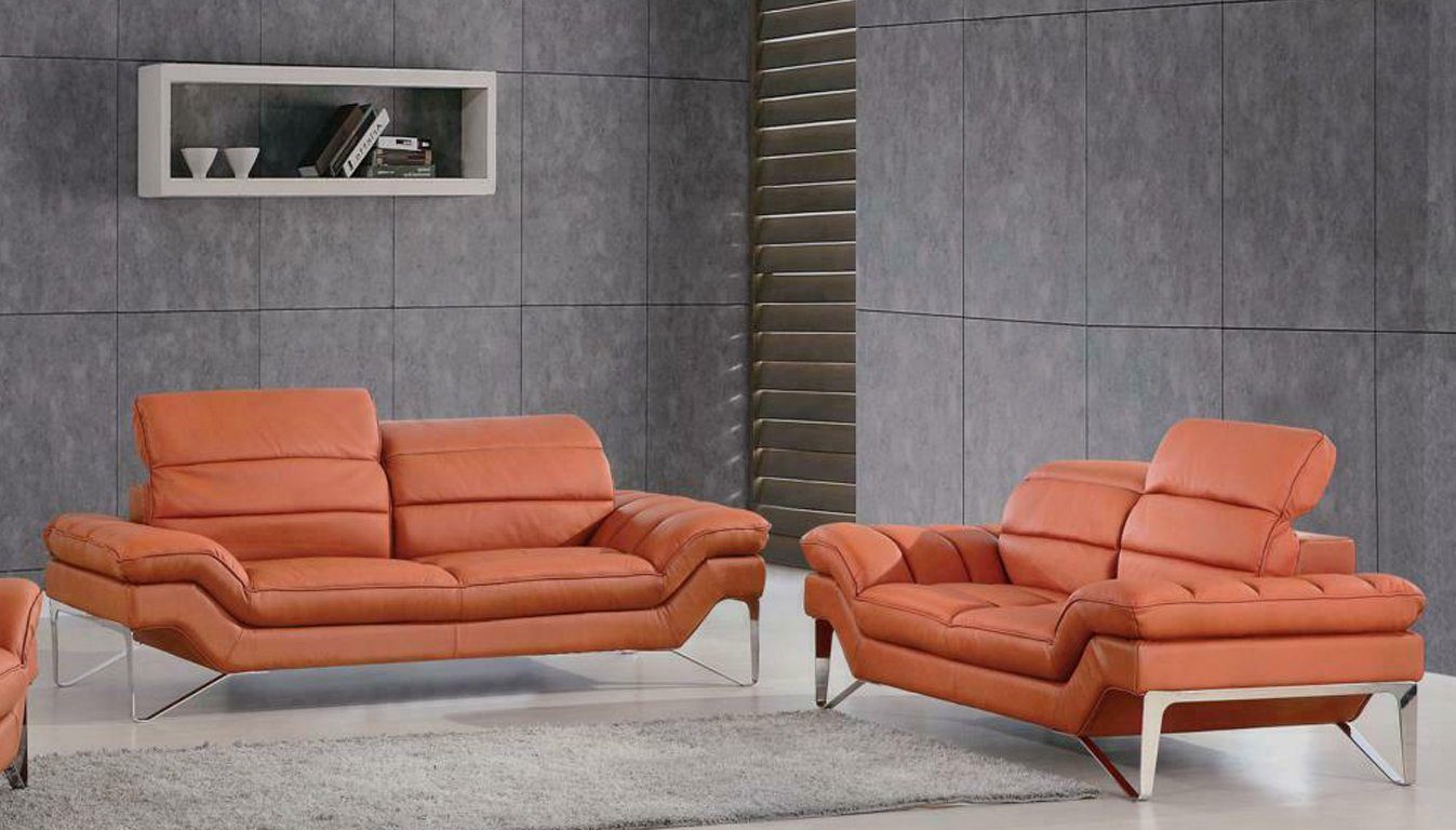 Sofagarnitur 3+2 Sessel) Sofa Made JVmoebel Sitz Europe Set in Couch Polster, Leder (ohne