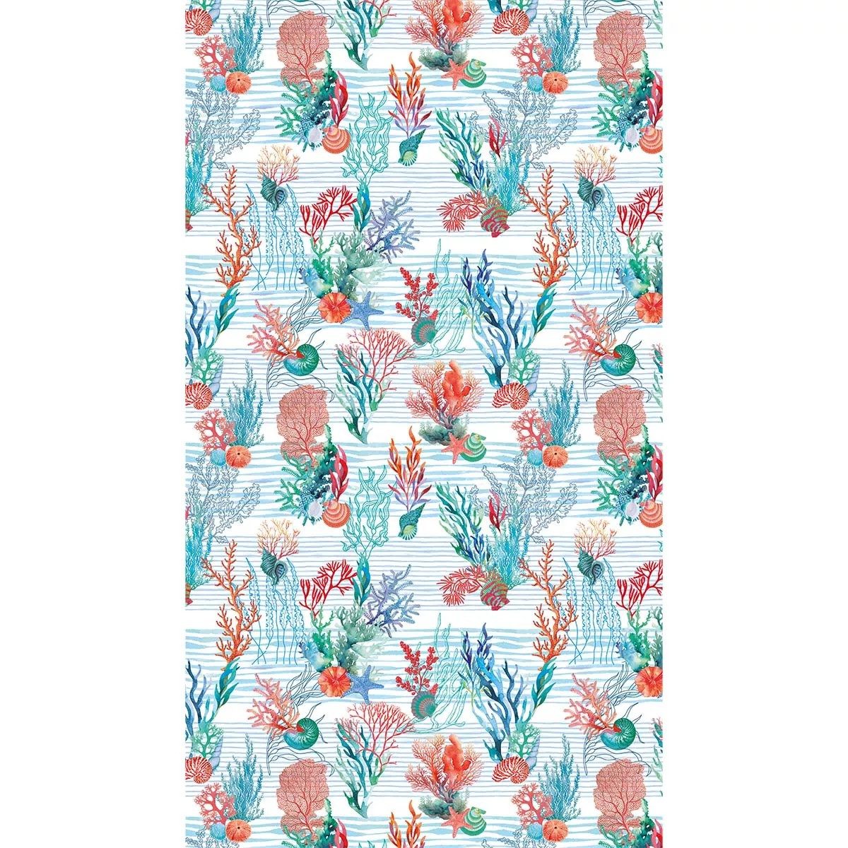 Garnier Thiebaut Strandtuch Strandtuch Algues Corail 90x160 cm, jacquard-gewebt, bedruckt (1-St), jacquard-gewebt, bedruckt