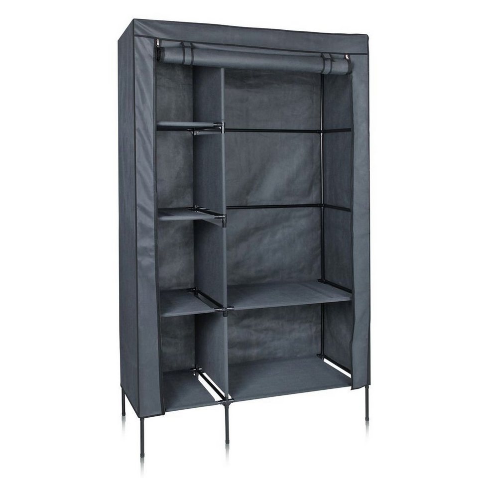 yourGEAR Kleiderschrank yourGEAR Kleiderschrank Grado - Stoffschrank 105 x  45 x 180cm Schrank mit Kleiderstange und 6 Ablagefächer