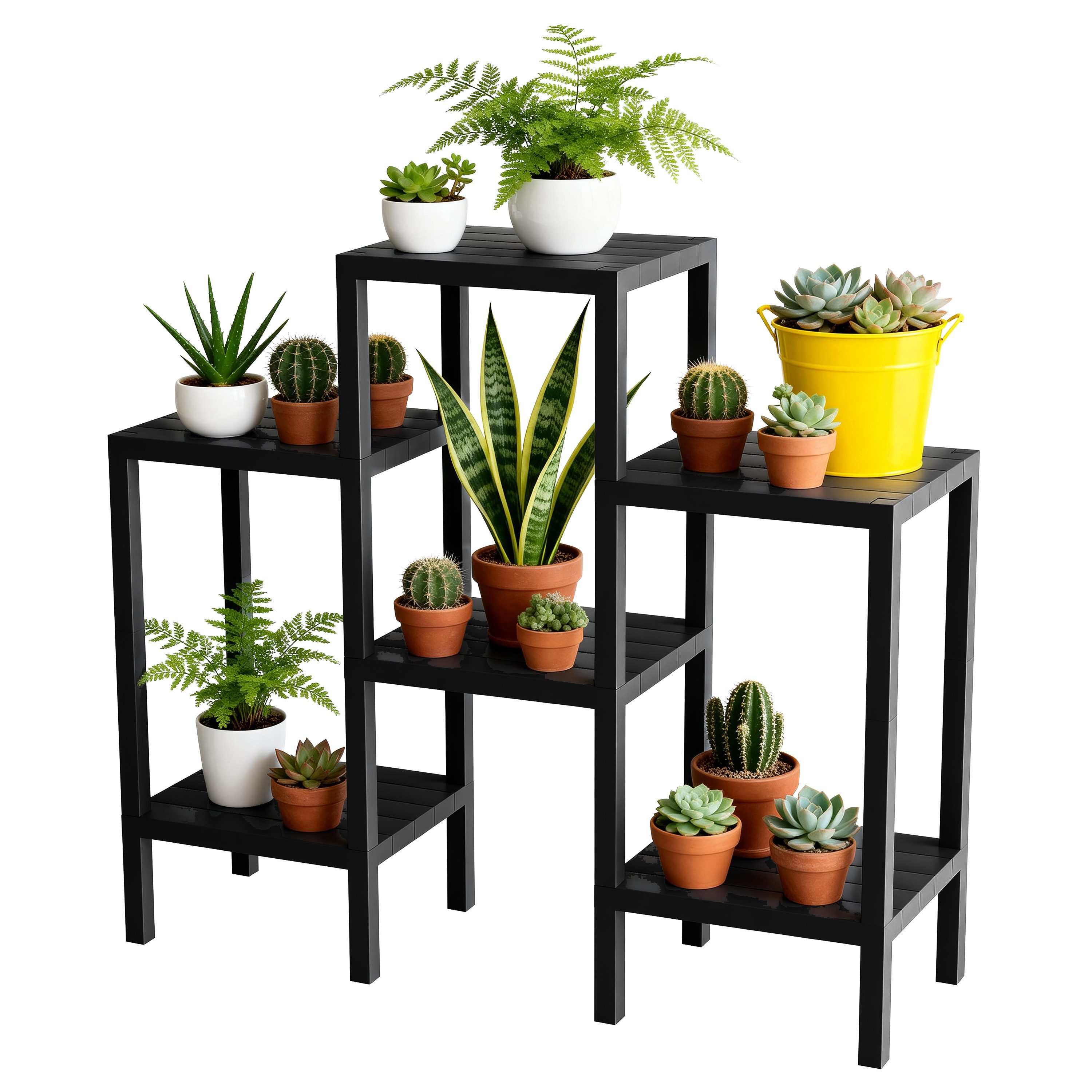 Ribelli Blumenständer 6-Etagen Pflanzenständer Kunststoff Mehrstöckig Blume günstig online kaufen