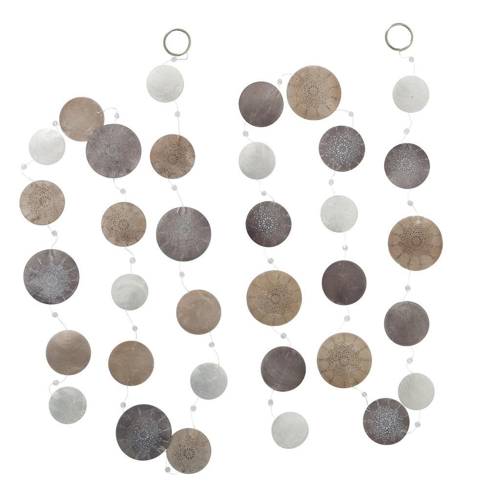 BOLTZE Hängedekoration Capiz-Girlande Nyla, Beige, Muscheldeko, 1 Stück zufällige Variante