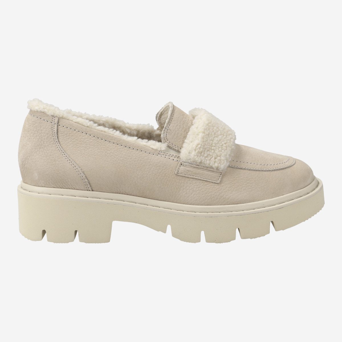Paul Green 1036-004, Warmfutter, Slipper & Mokassin in Beige für Damen Slipper