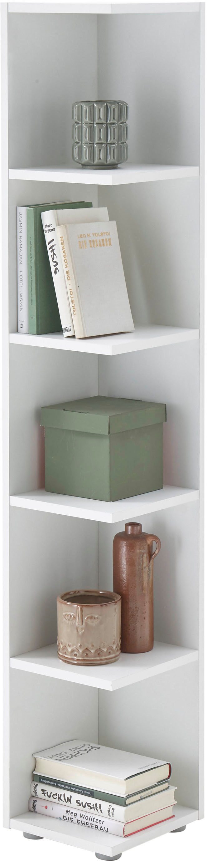 BEGA OFFICE Eckregal Corner Light, mit 5 offenen Fächer, 24x25,7x141 cm