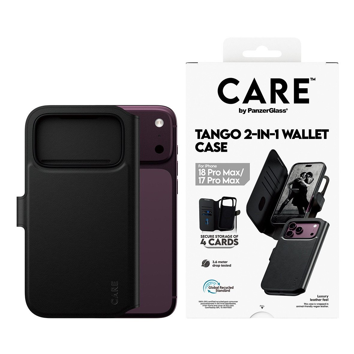 CARE by PanzerGlass Flip Case CARE by PanzerGlass Tango 2 in 1 Wallet Case MagSafe Apple iPhone 18 P
