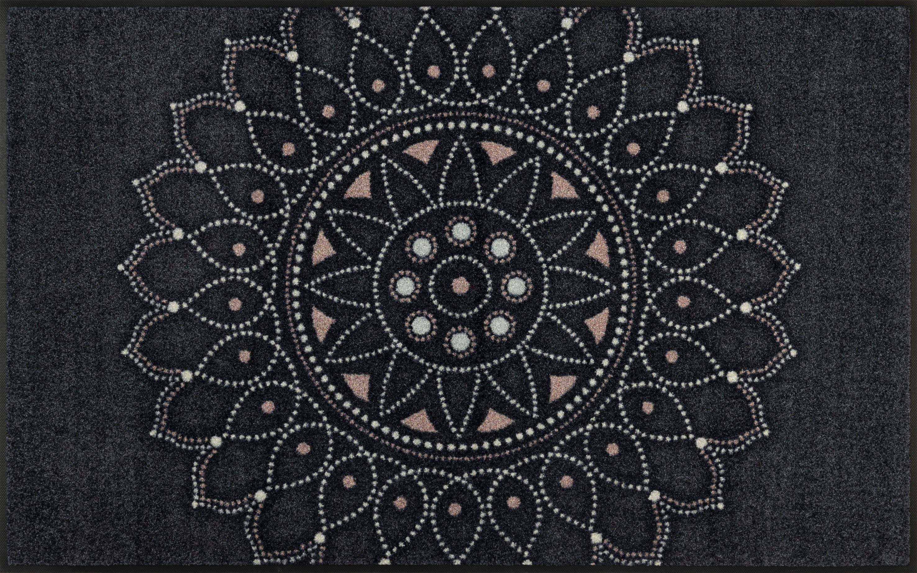 wash+dry by Kleen-Tex Teppich Purnima, rechteckig, Höhe: 7 mm, Mandala Motiv, rutschhemmend, In- und Outdoor geeignet, waschbar – Bild 3 von 5