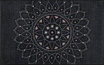 Teppich Purnima, wash+dry by Kleen-Tex, rechteckig, Höhe: 7 mm, Mandala Motiv, rutschhemmend, In- und Outdoor geeignet, waschbar