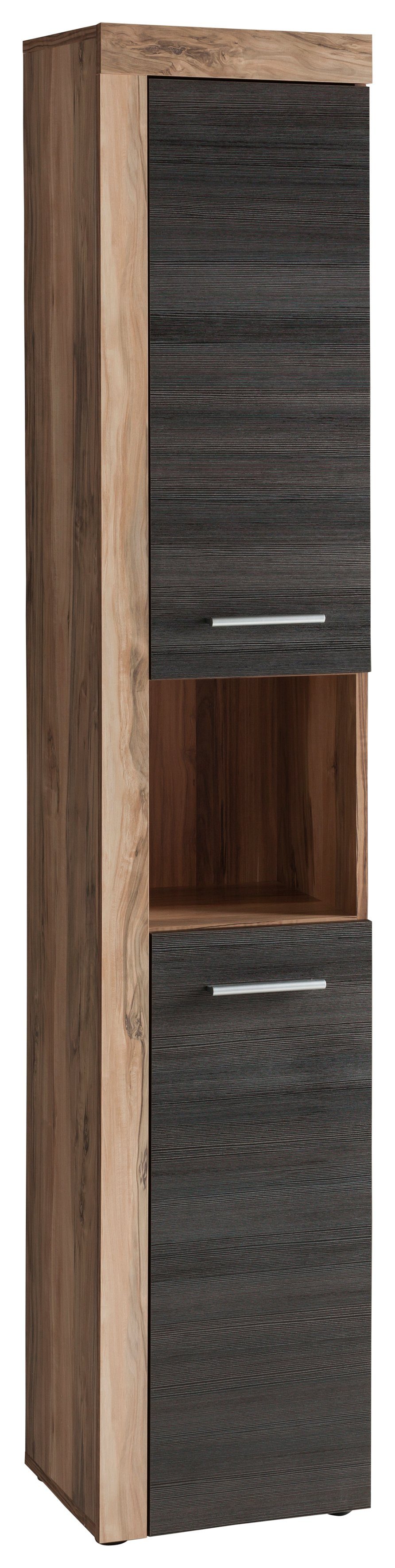 welltime Hochschrank Carcassonne Badschrank mit Rahmenoptik in Holztönen - Maße (B/T/H) 36/31/184 cm