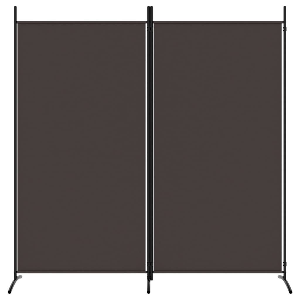 vidaXL Paravent 175 x 180 cm 2-tlg Paravent Braun 175x180 cm Stoff Spanische Wand Raum