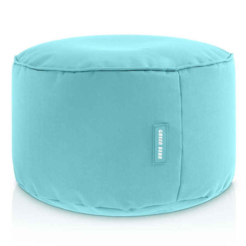 Green Bean Pouf Stay (Sitzsack-Hocker 25x45cm mit EPS-Perlen Füllung -, Fußhocker Fußkissen Sitz-Pouf für Sitzsäcke), Bodenkissen für Kinder und Erwachsene - Sitzkissen Sitzhocker