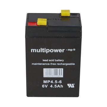 Multipower Multipower Blei-Akku MP4,5-6 Pb 6V 4,5Ah Faston 4,8 Bleiakkus