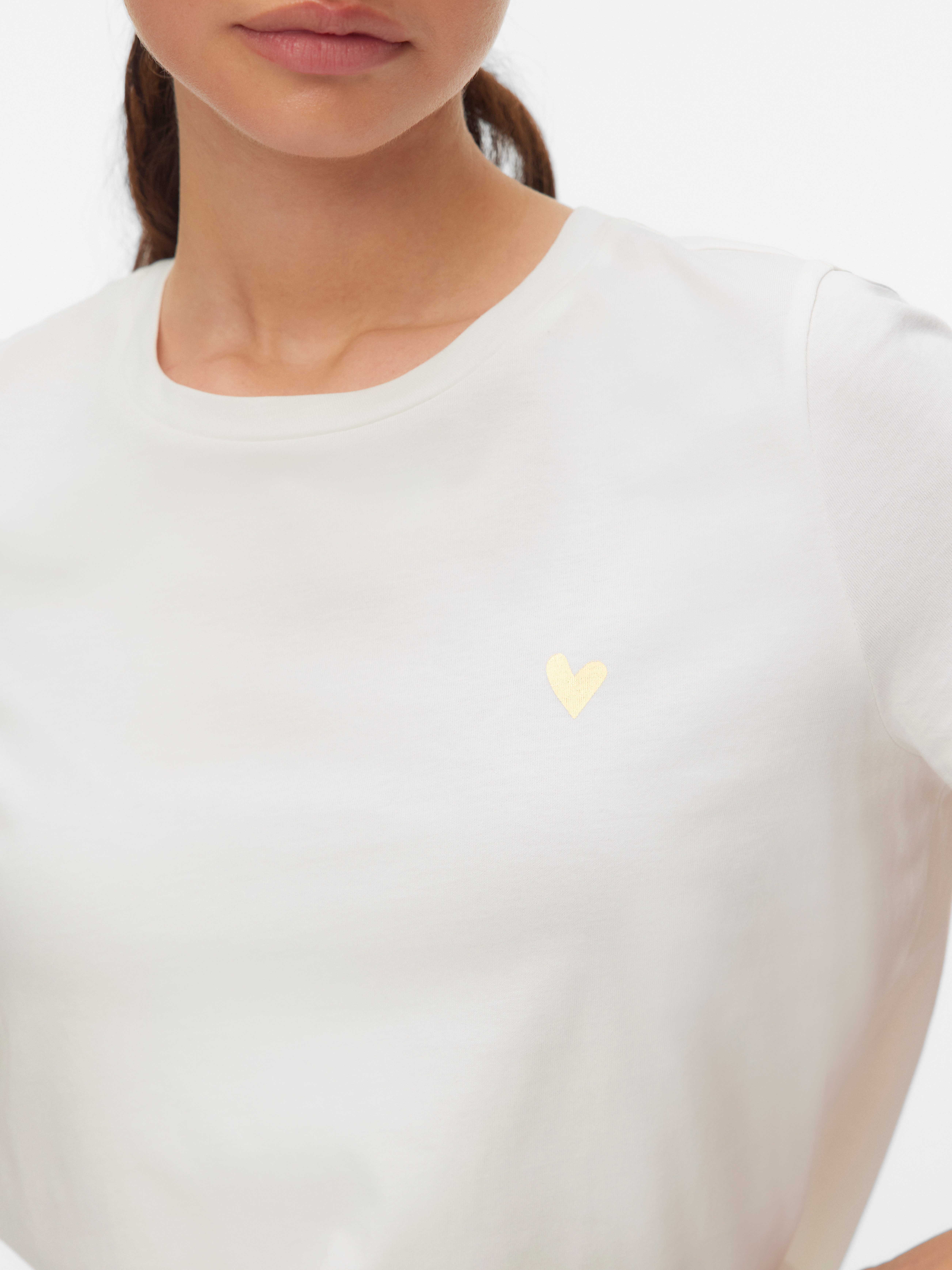 Vero Moda Kurzarmshirt VMVIVA S/S O-NECK T-SHIRT JRS BTQ GA