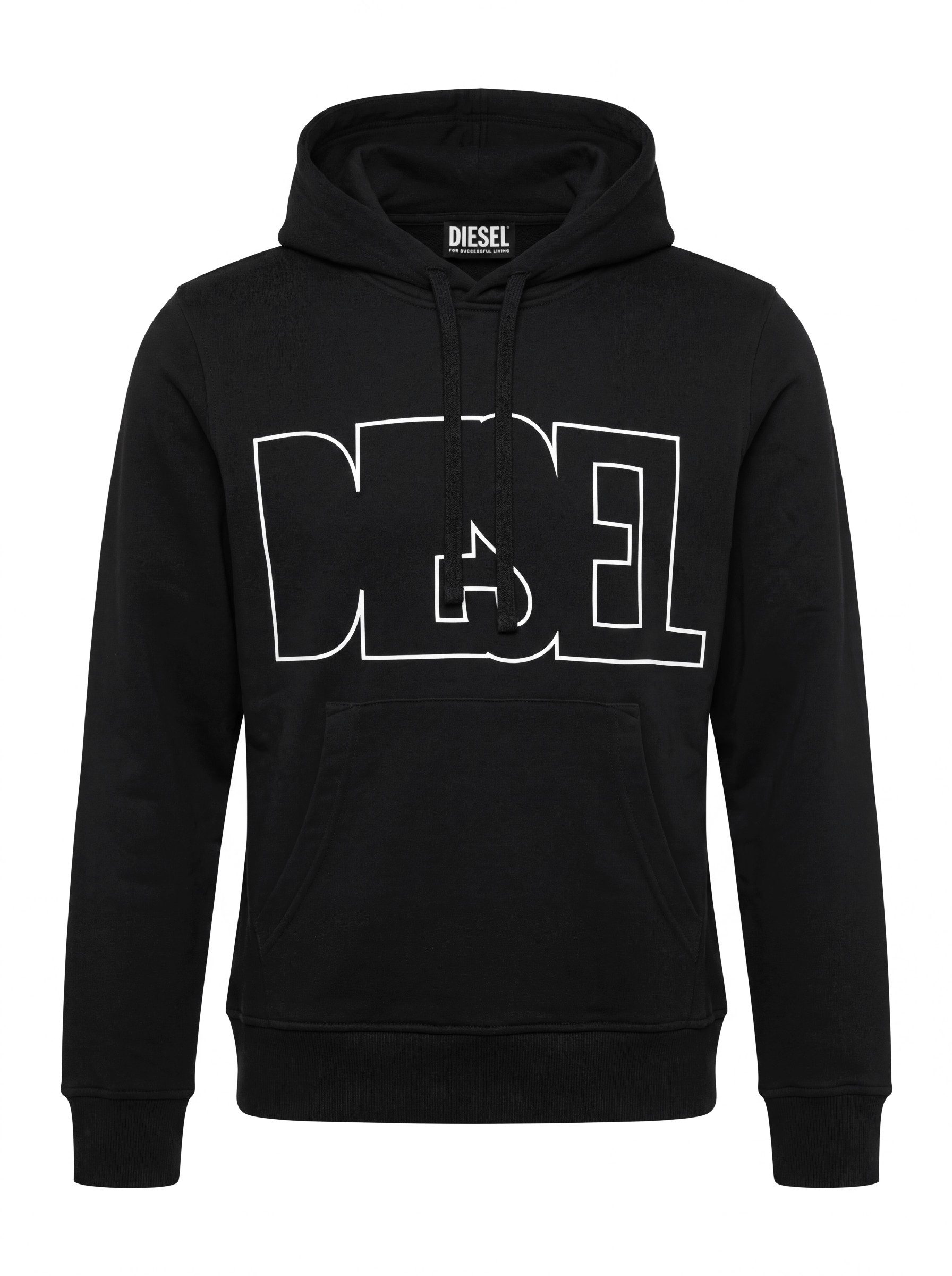 Diesel Kapuzensweatshirt Regular Fit Hoodie - S-GINN-HOOD 260110 Supersoft, Logo-Print