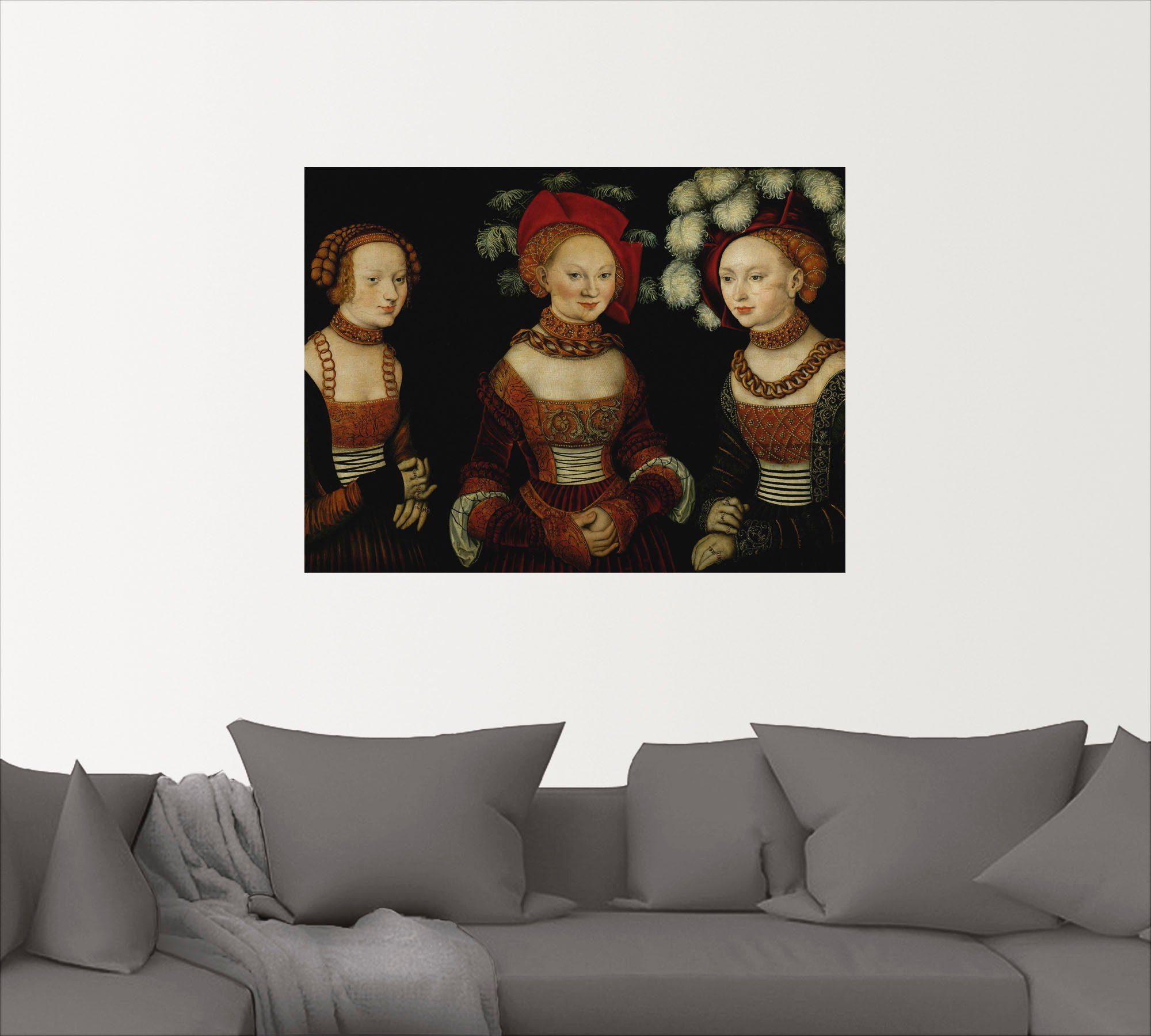 Sidonia, Leinwandbild, versch. Sibylla, Poster Menschen Emilia, (1 Größen St), Prinzessinnen oder Artland Wandaufkleber in als Wandbild