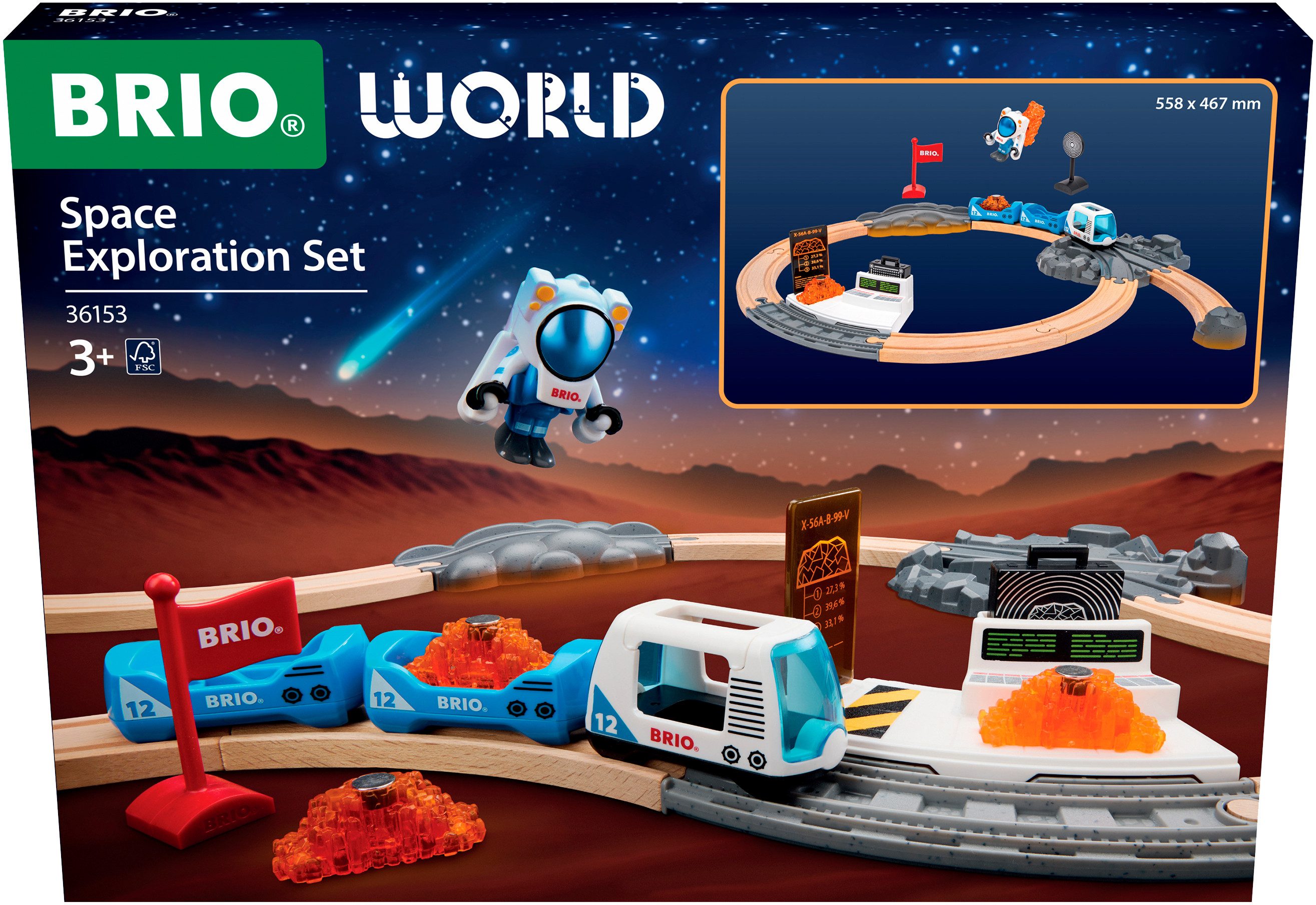 BRIO® Spielwelt BRIO World - Weltraumforschungs-Set (36153), (23-tlg)