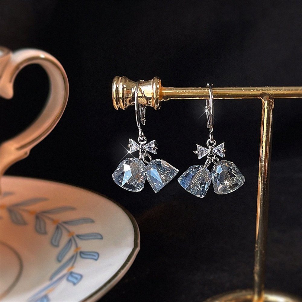 Zirkonia Earrings,Bell Ohrstecker Crystal Schmuck Crystal Paar Damen Rouemi Ohrringe