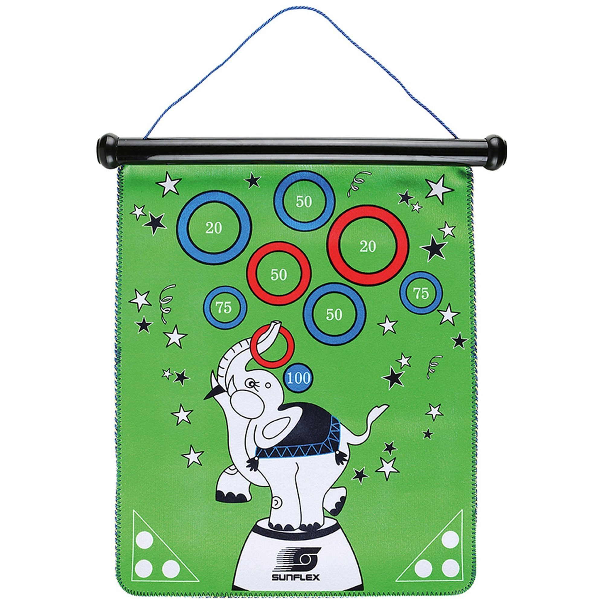Sunflex Dartscheibe sunflex Magnetische Dartscheibe Circus, (7-tlg)