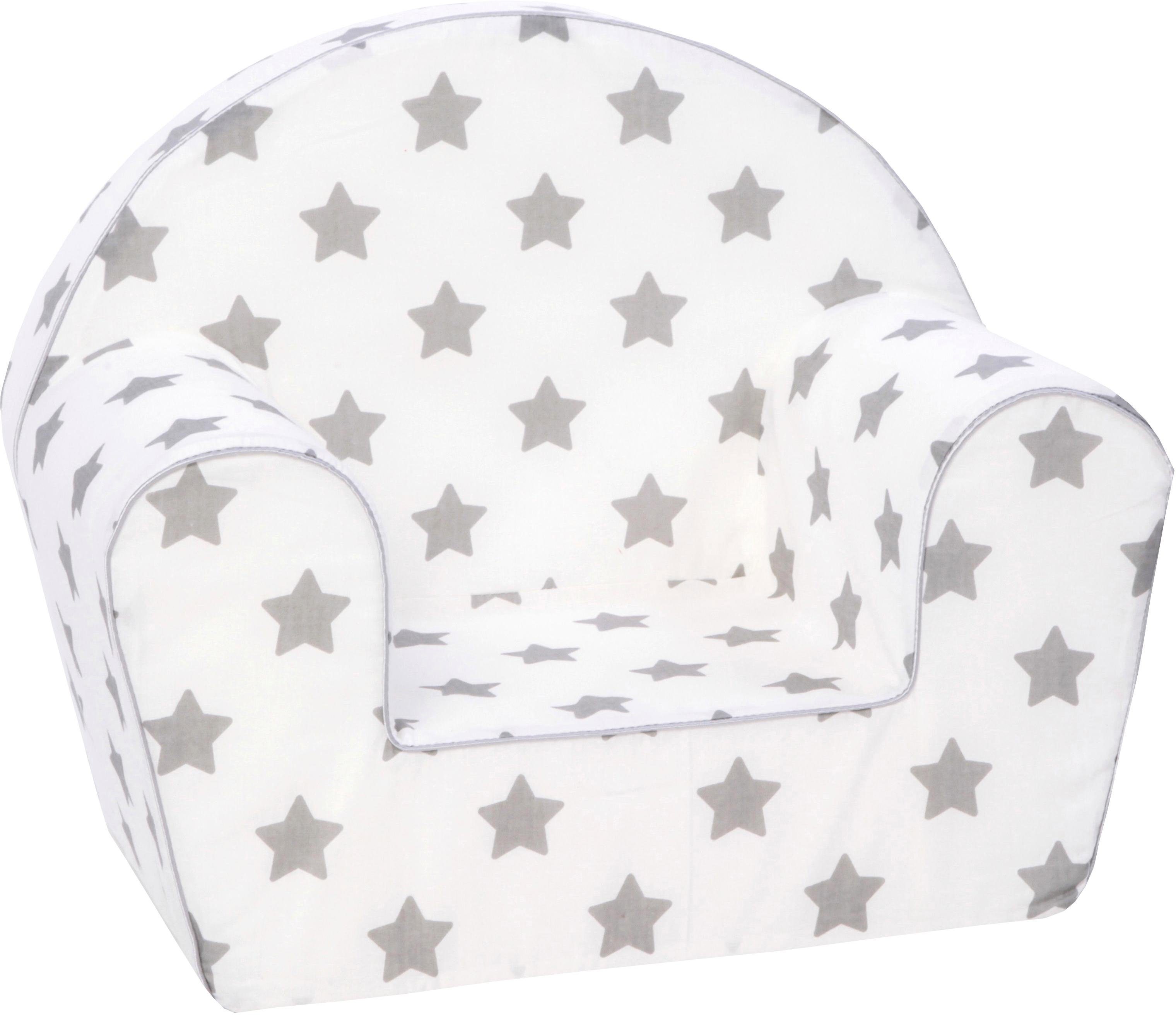 Knorrtoys® Sessel White Grey Stars, für Kinder; Made in Europe | Einzelsessel