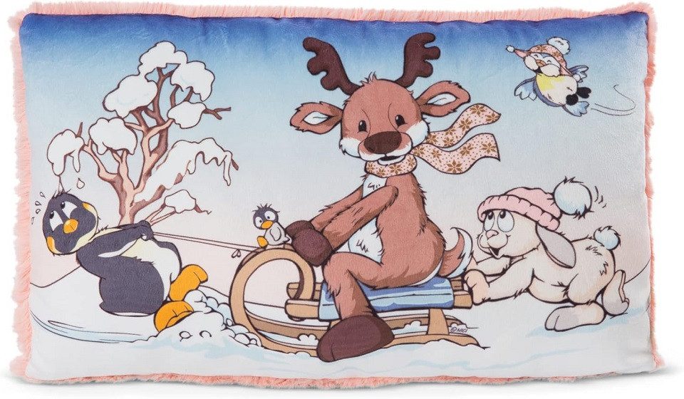 Nici Babykissen 48333 - Kuscheltierkissen Winter Friends 43 x 25 cm rechteckig