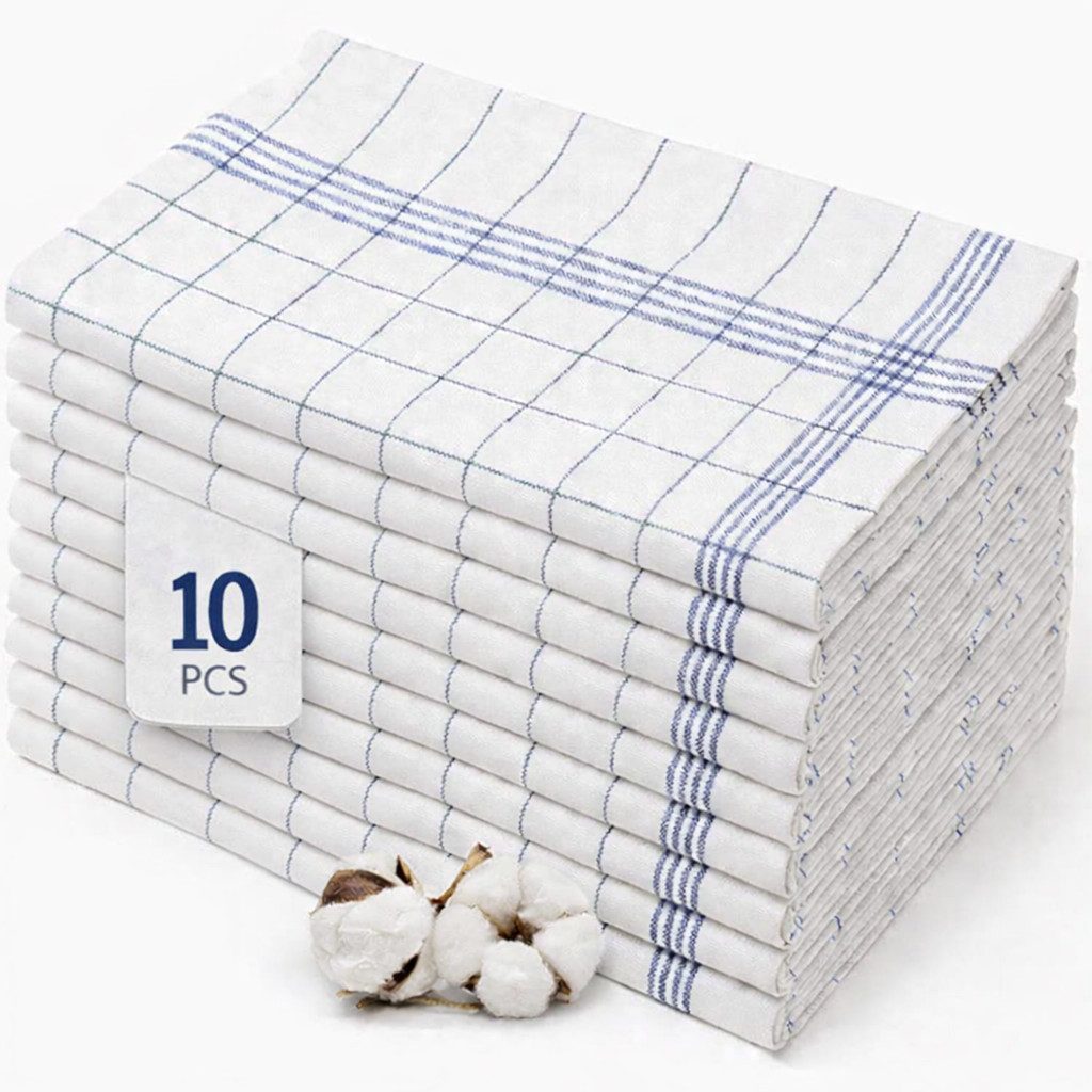 ALARA HOME Geschirrtuch Geschirrtücher Baumwolle Allzweck Tücher Küchentücher Trockentuch, (10 er, 10-tlg, Größe 50x70 cm), Geschirrhandtücher, Premium Qualität, 100% Baumwolle, Blau