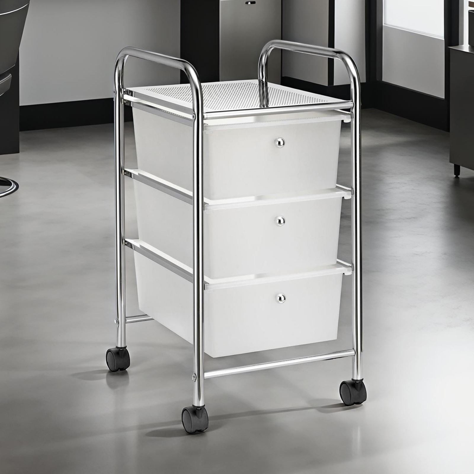 IDIMEX Beistellwagen GINA, Badrollwagen 3 Schubladen und Ablage Kosmetik Au günstig online kaufen