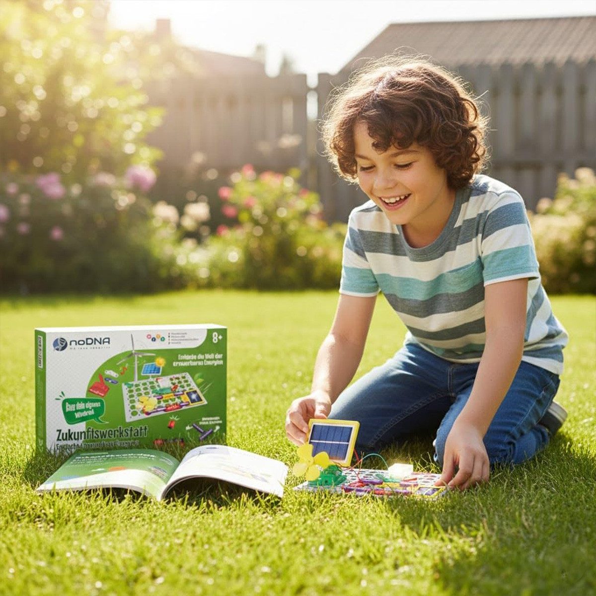 noDNA We love robotics Experiment kit Renewable energies for children aged 8 and up, including illustrated instructions & exciting background information