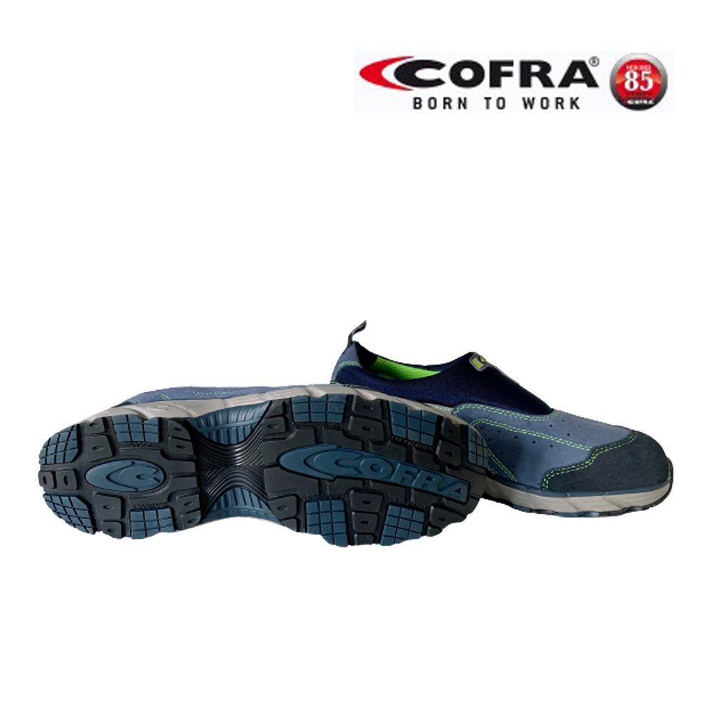 Cofra Sicherheitsschuhe New Sky S1 P SRC Sicherheitsschuh (Set, 3-tlg., 1 Paar Sicherheitsschuhe + 2 Paar Arbeitshandschuhe (Größe 9 + 10) KAPPE: Stahlkappe mit 200 J Zehenschutz