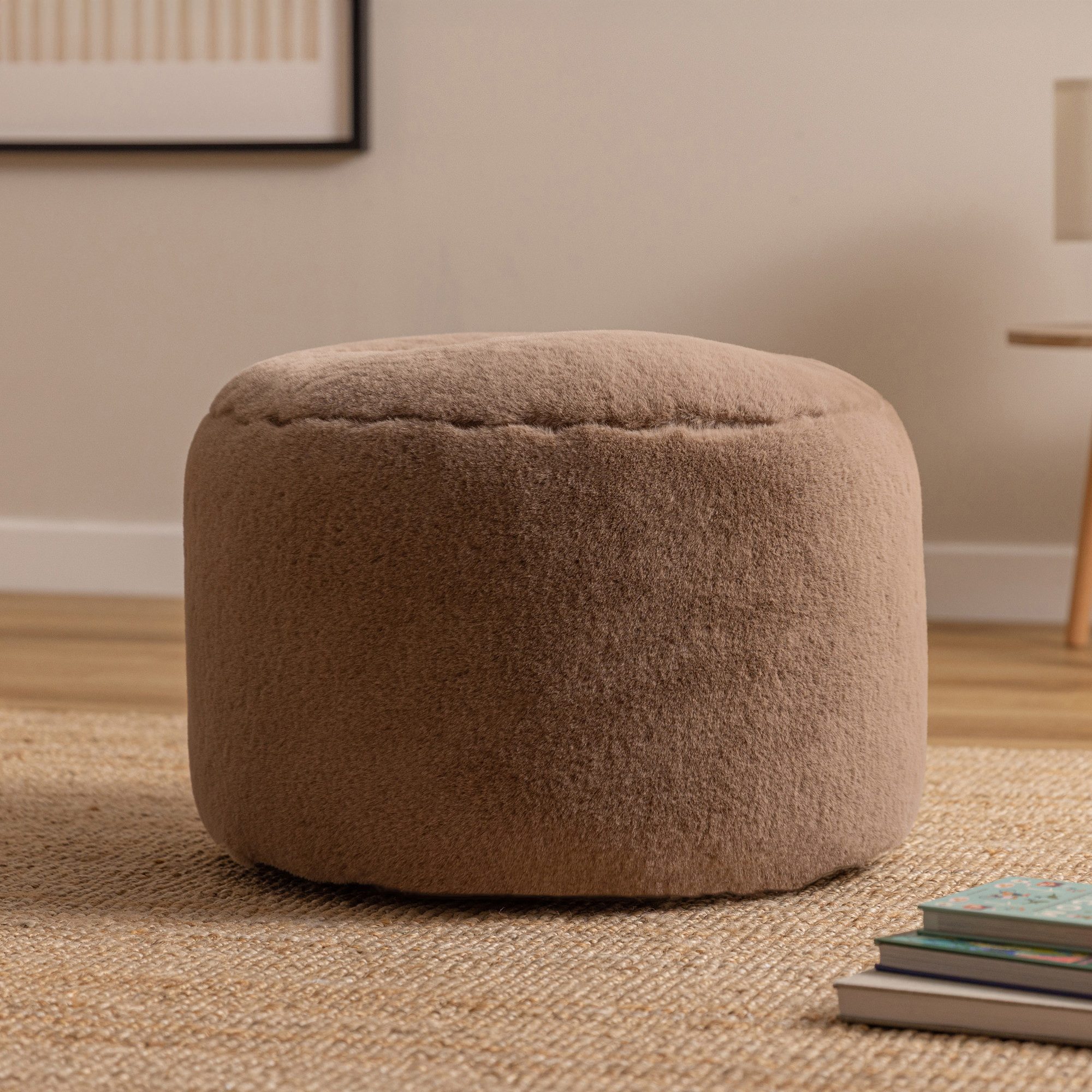 icon Pouf XL aus Kunstfell „Milano“, mit Füllung – Bild 2 von 5