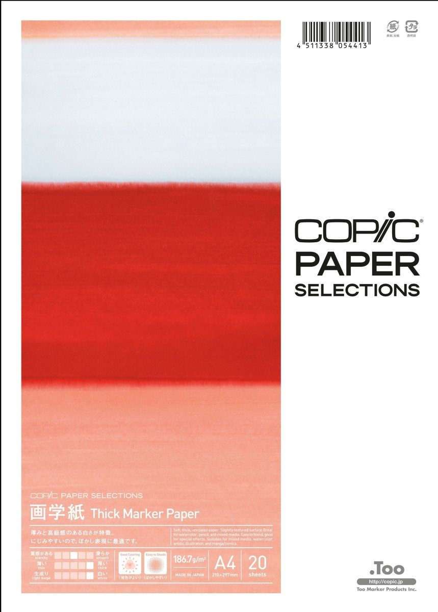 COPIC Zeichenpapier Zeichenpapier Paper Selections Thick Marker A4 20 Blatt 186 g/qm
