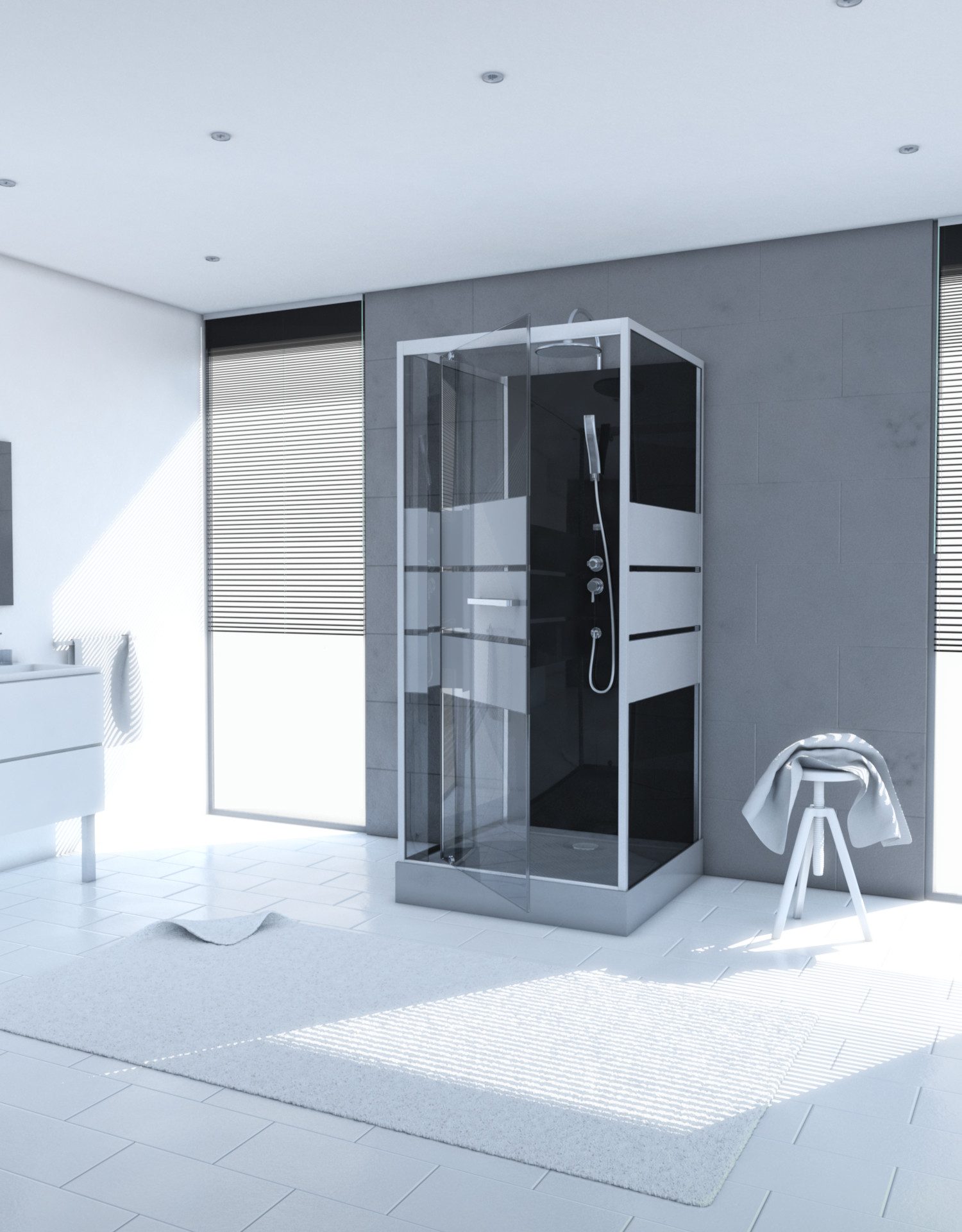 Marwell Komplettdusche Dusy, BxT: 90x90 cm, Einscheibensicherheitsglas, inkl. Armaturen