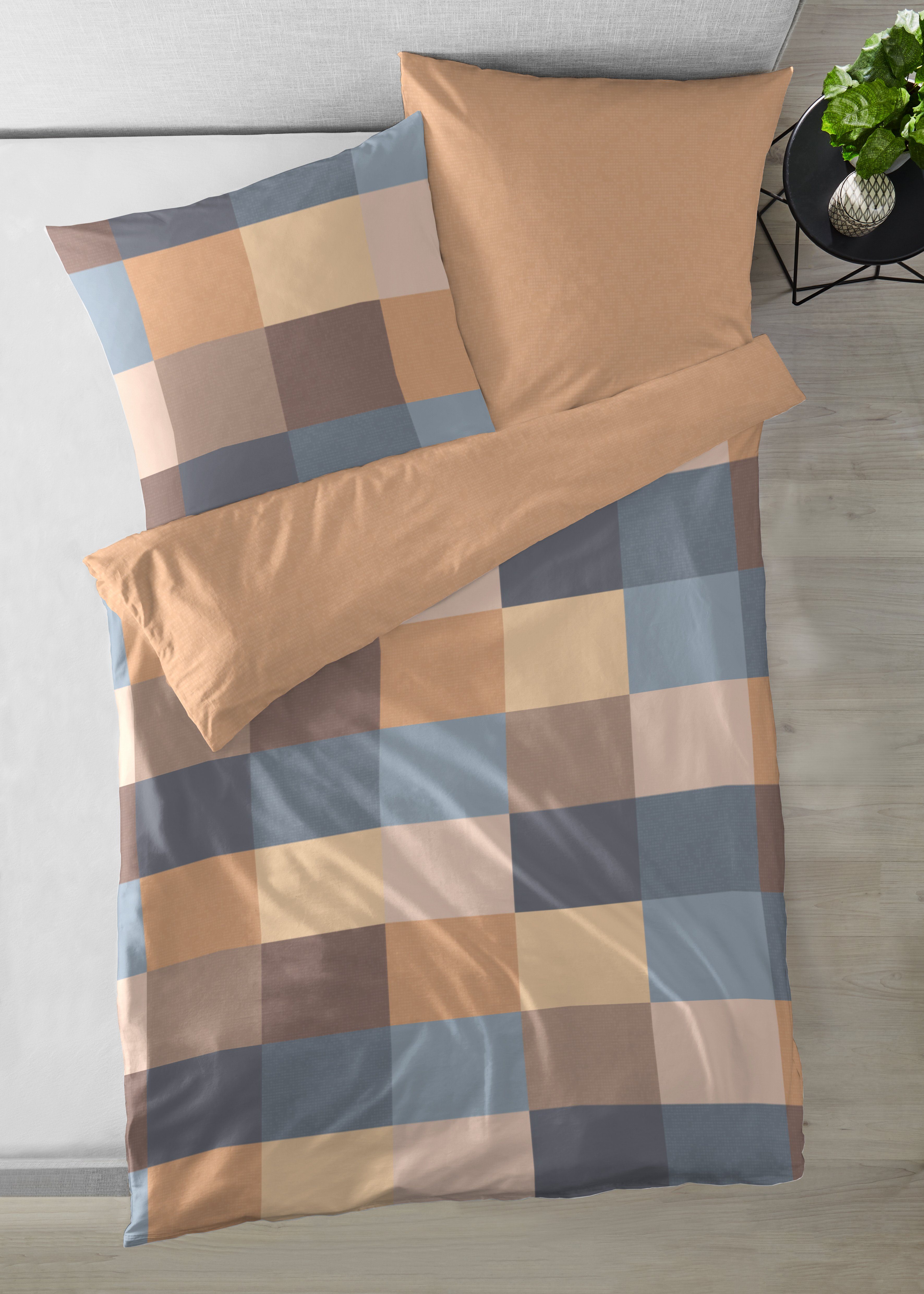 Primera Bettwäsche Edelflanell-Bettwäsche Pixelkaro, Edel-Köper-Flanell, 1 günstig online kaufen