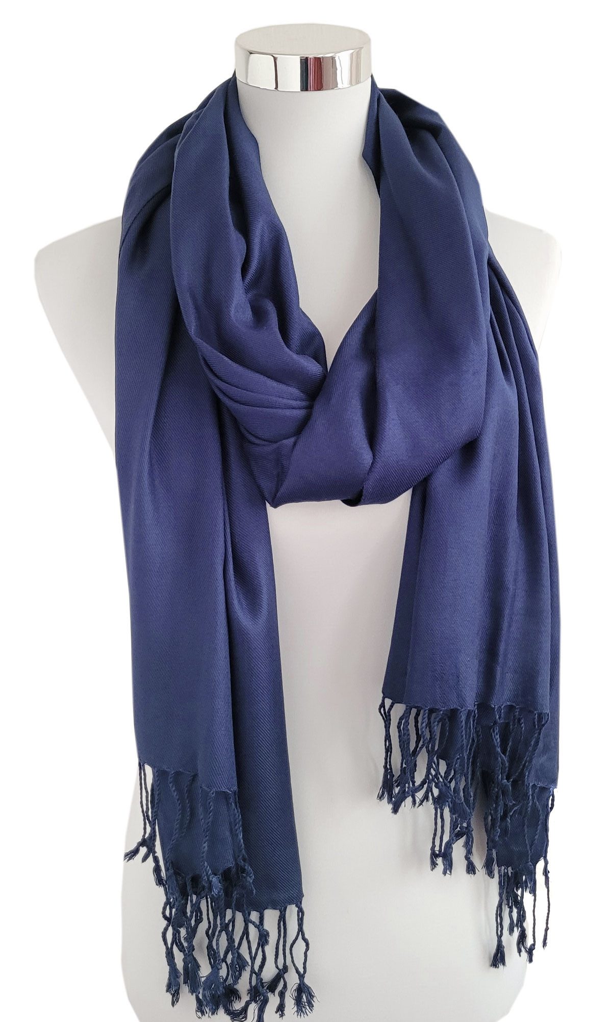 Bovari Schal Pashmina aus 100% Premium Viskose - weich wie Kaschmir -, glänzend wie Seide - 200x70 cm XL Damen-Schal