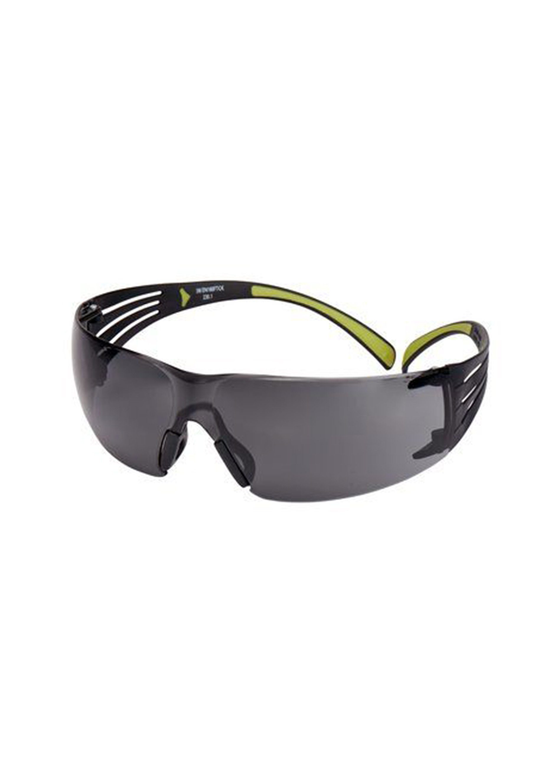 Bügel, ein Schutzbrille, Brille Scheibe, 400 3M™ hervorragenden leicht schwarz/grüne Sichtfeld, SecureFit™ sehr gutes bietet Schutz 3M sowie (19g) Antikratz-/Antibeschlag-Beschichtung, graue