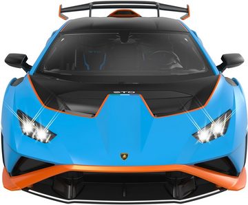 Jamara RC-Auto Lamborghini Huracán STO 1:14, blau, 2,4GHz, mit LED-Licht; offiziell lizenziert