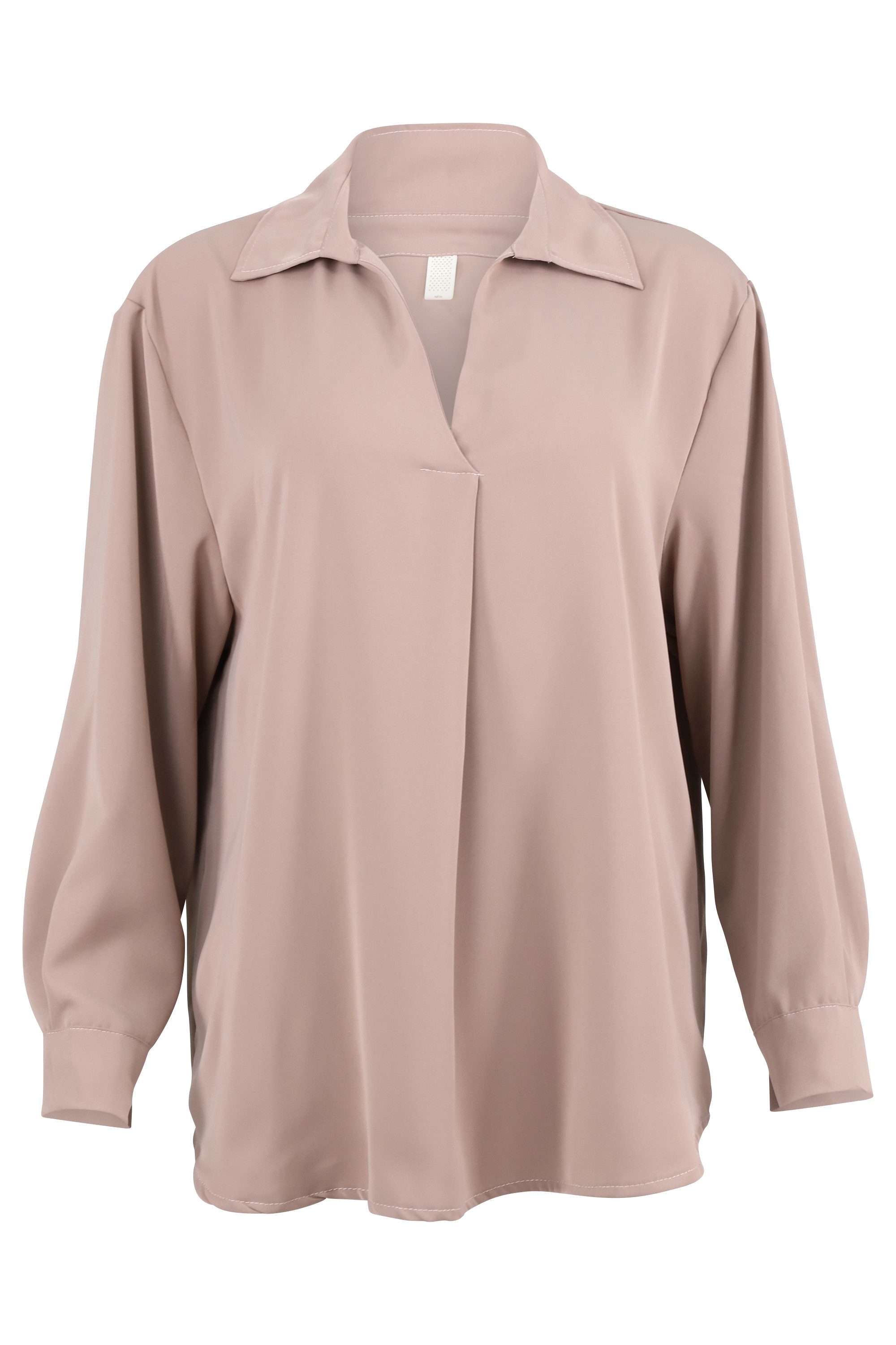 malito more than fashion Schlupfbluse 2300 elegante langarm Damenbluse mit V-Ausschnitt