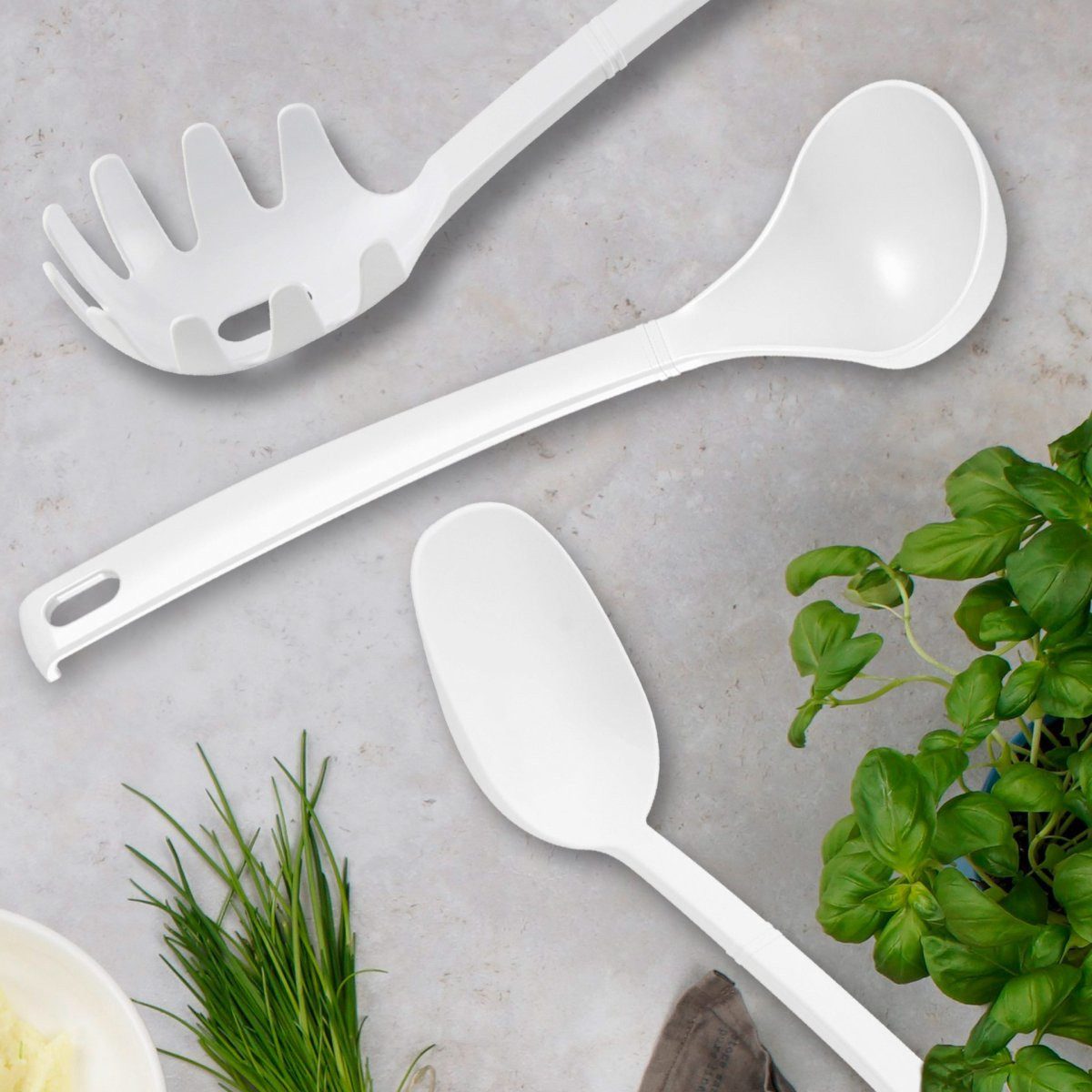 FACKELMANN Kochbesteck-Set Küchenhelfer-Set, Koch- & Servierutensilien, 5-teiliges Set