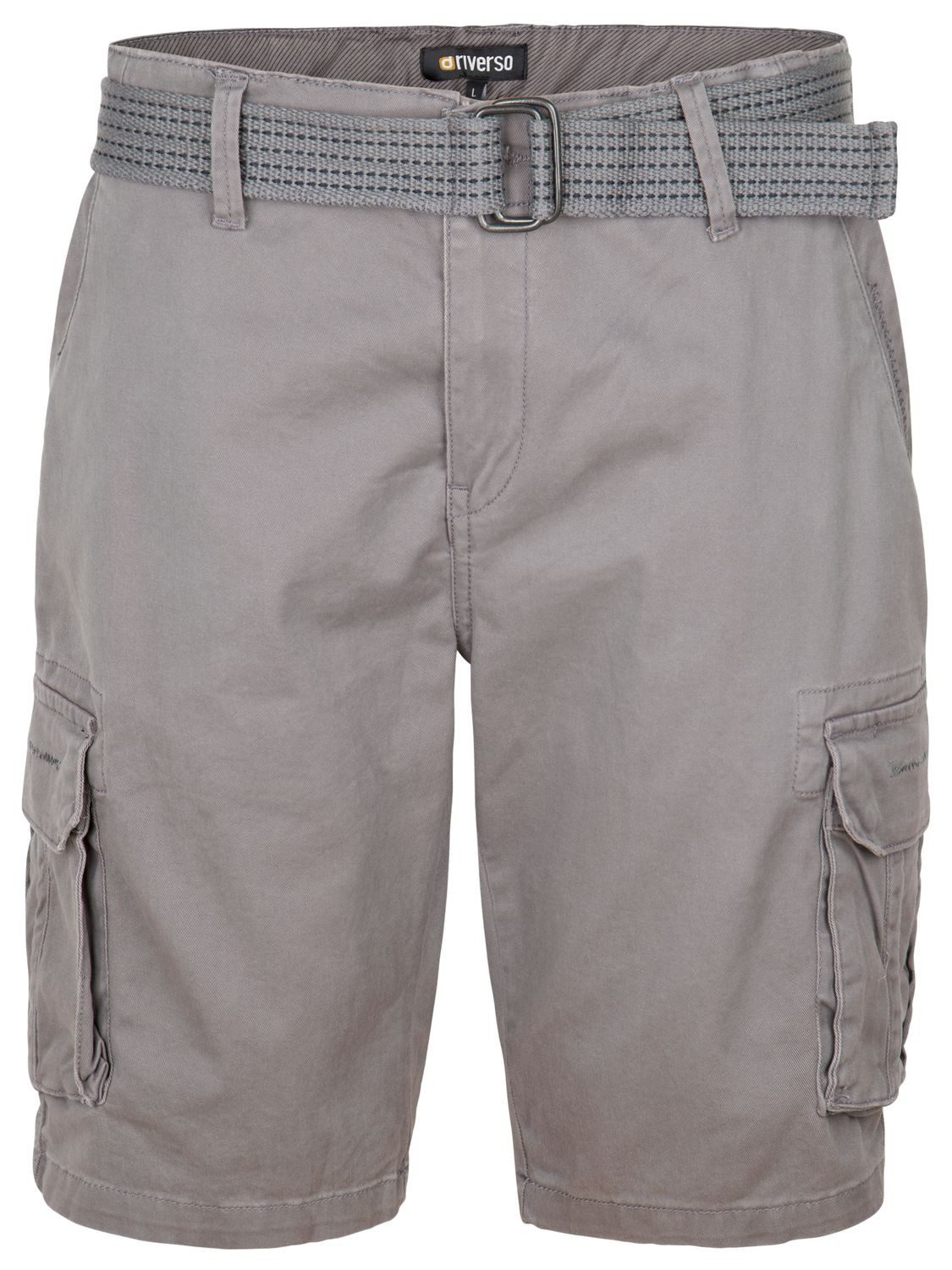 riverso Cargoshorts Herren Shorts RIVJoko Regular Fit Bermudashorts mit Gürtel