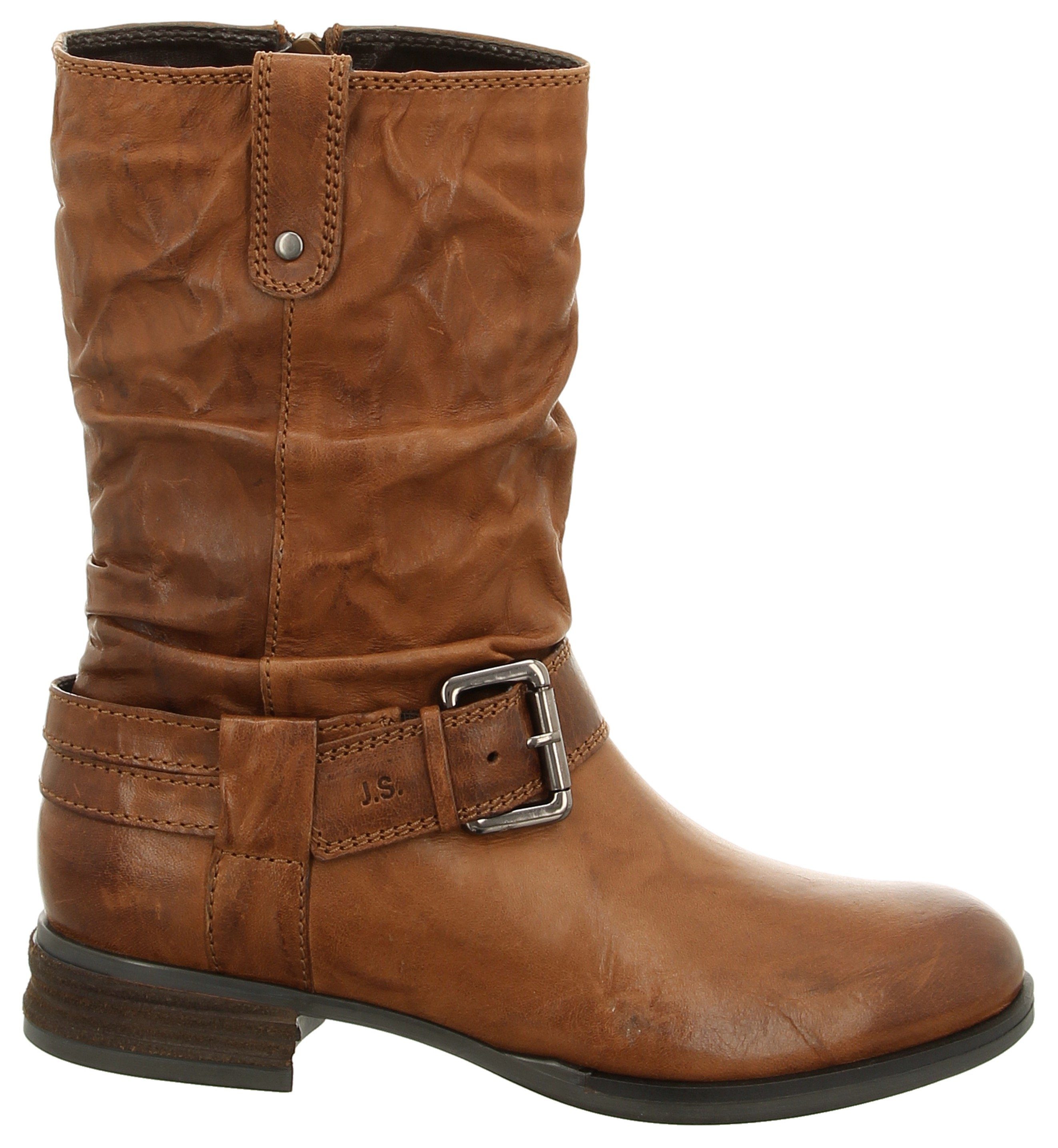 14 Seibel SANJA mit cognac Schaft Stiefel Josef gerafftem