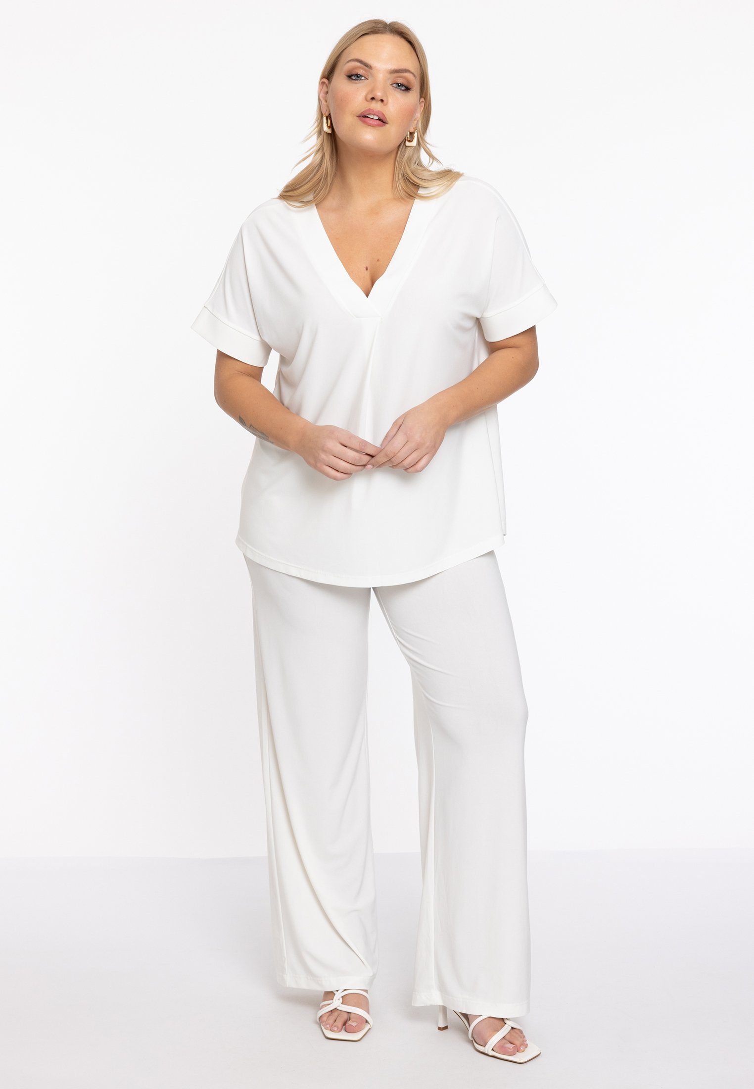 YOEK Bootcuthose Damen Weite Hosen Große Größen