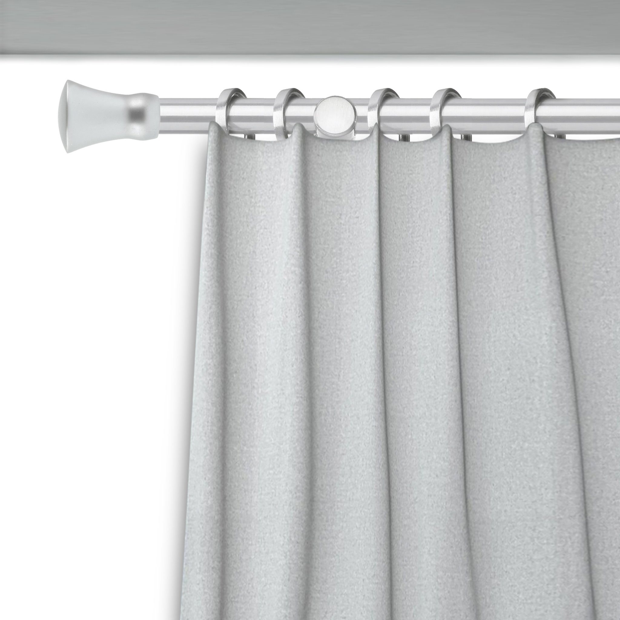 SN DECO GROUP Gardinenstange Stilgarnitur Zürich, Ø 25 mm, 1-läufig, fixmaß, Verschraubt, Stahl, Komplettset mit Ringen