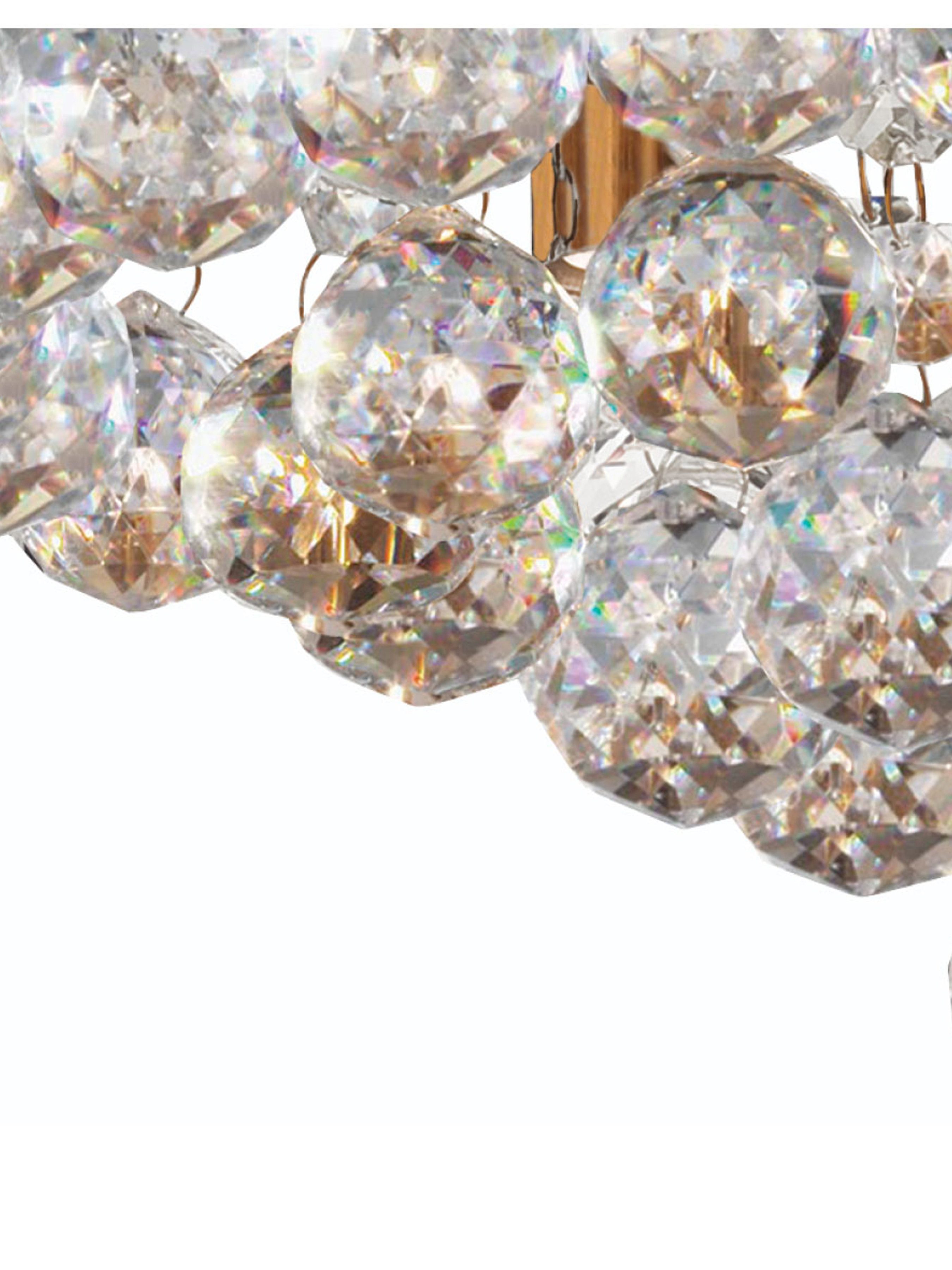 Searchlight Deckenleuchte Hanna 4Lt Flush - Gold Metal & Clear Crystal, ohne Leuchtmittel – Bild 4 von 5