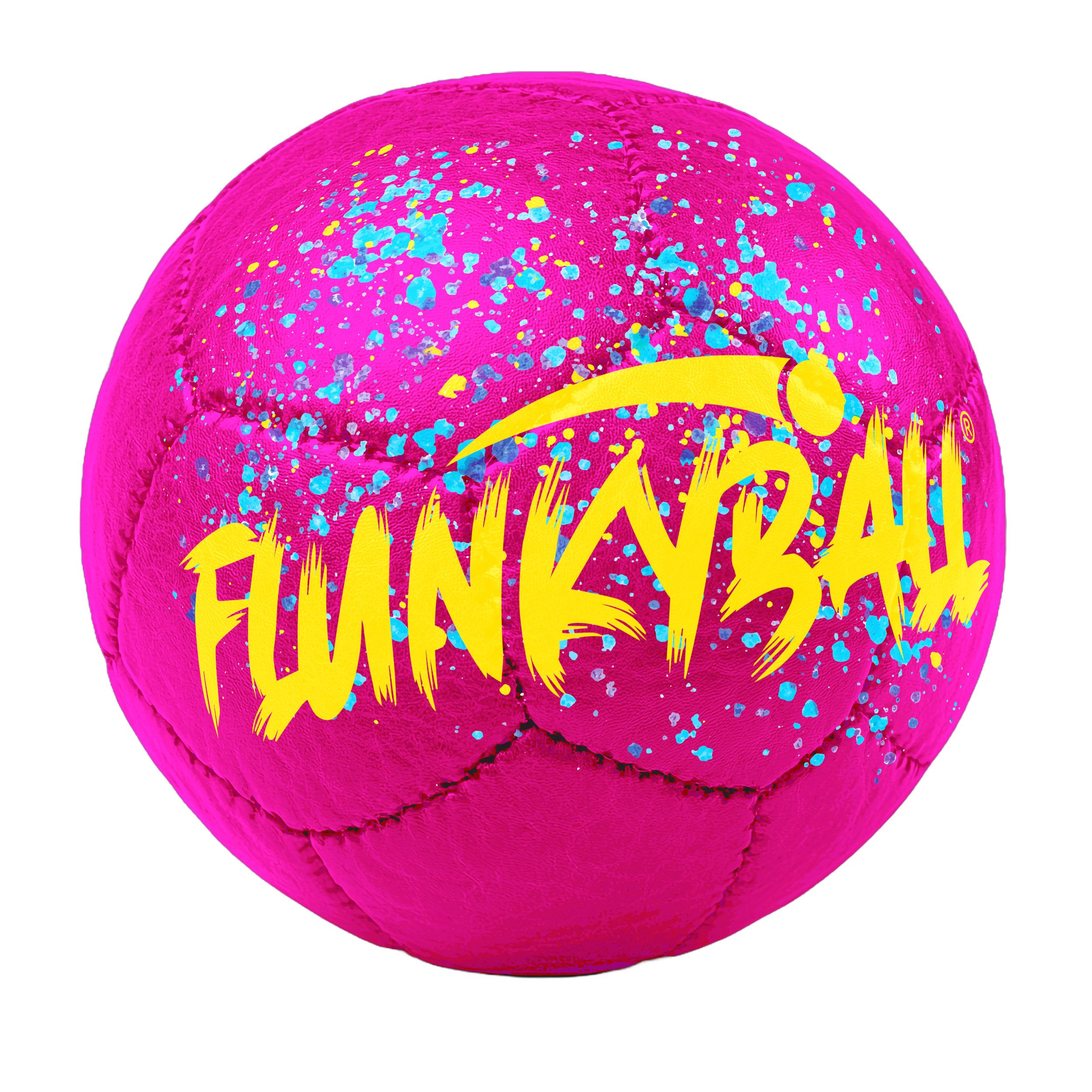Gomazing Spielball Flunkyball 15cm, pink/gelb, mit griffiger Oberfläche für präzises Werfen